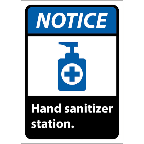 AL-89567 | HAND SANITIZER STATION SIGN 10"W X 14"H, SPECIFY MATERIAL