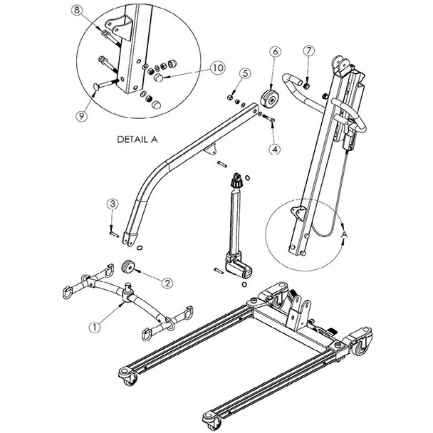AL-88280 | M10 NUT CAP, BLACK FOR BESTCARE LIFTS