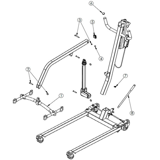 AL-88310 | LEG OPENING HANDLE FOR BESTCARE LIFTS