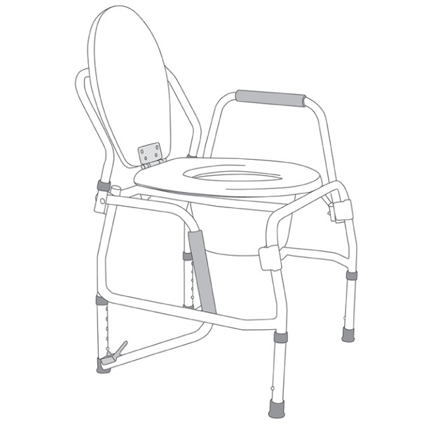 AL-68930 | TOILET SEAT ASSMBLY, STANDARD FITS LUMEX 7103, 6433A & 6437A