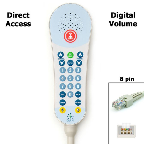 AL-84393 | DIGITAL VOLUME PILLOW SPKR NURSE, TV, 0-9 KEYPAD, 2 LIGHT