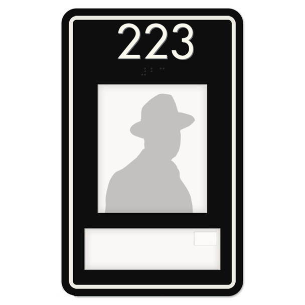 AL-CTP-PPR01 | 9.5" X 6" 1 SLOT PICTURE SIGN W/ BRAILLE (STRIPE)