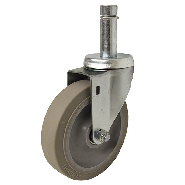 AL-57108D2 | 5" SWIVEL CASTER, TPR DELRIN, 27/32"X2-1/2"GRIP RING