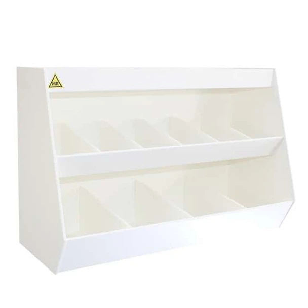 AL-93812 | MRI LAB STORAGE SHELF, 10 BINS 23-7/8"W X 15-7/8"H X 10-1/4"D