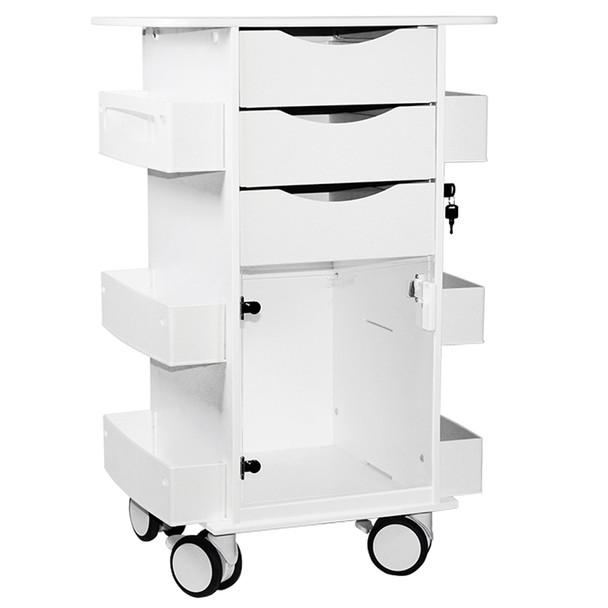 AL-93797 | CORE DX CART W/ HINGED DOOR 3-TOTAL LOCKING DRAWERS