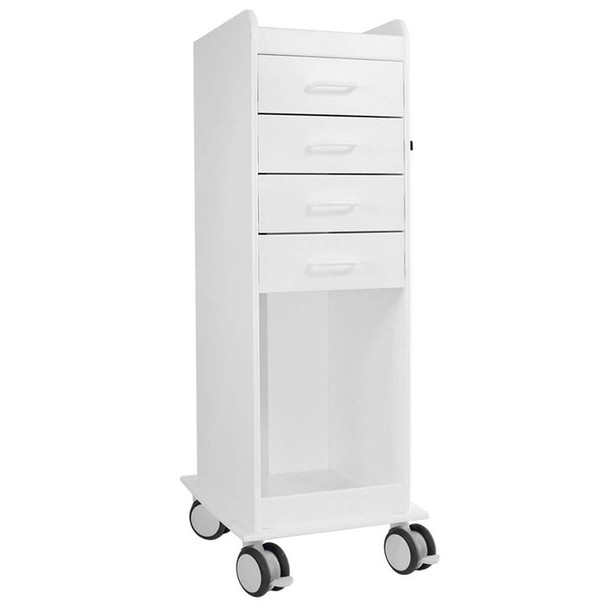 AL-93795 | TALL LOCKING CART 4 DRAWER W/ BULK STORAGE, TOP TRAY