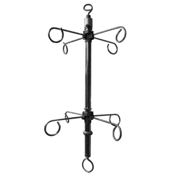 AL-C89439 | 9 BAG ADJSTBLE HGHT IV HOLDER STAINLESS STEEL, ARMS FOLD