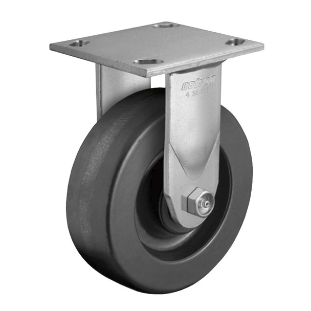 AL-4809 | 6" RIGID CASTER, TOP PLATE PHENOLIC WHEEL, ROLLER BEARING