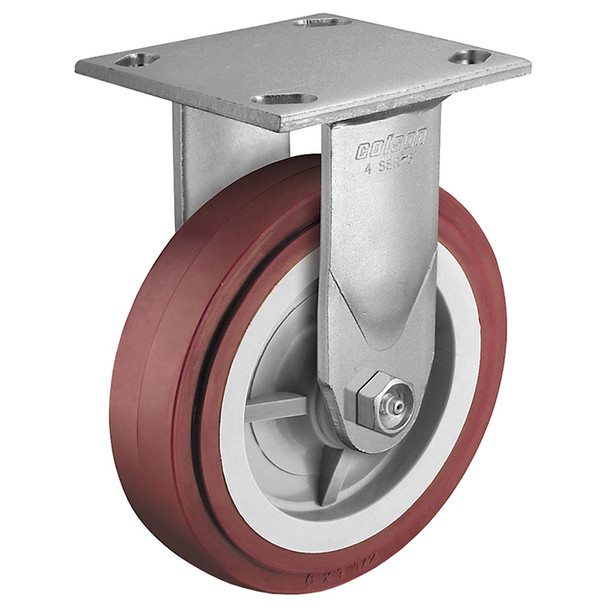 AL-17238 | 4" RIGID CASTER, POLYURETHANE ROLLER, 4" X 4-1/2" PLATE