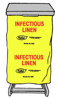 AL-60900 | POLY ISOLATION BAGS YELLOW W/ RED PRINT