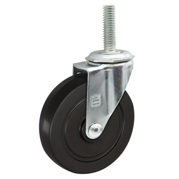 AL-41006-21 | 4" SWIVEL CASTER, HARD RUBBER 1/2"-13 X 1" THREADED STEM
