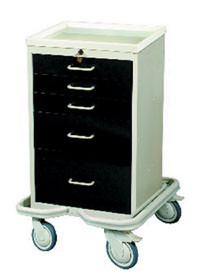 AL-62580Y | 5 DRAWER MINI CART W/KEY LOCK SHELL COLOR IS BEIGE/YELLOW