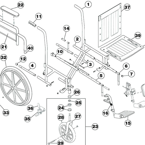 AL-65986 | SIDE FRAME SET - LEFT & RIGHT FOR 24" WIDE