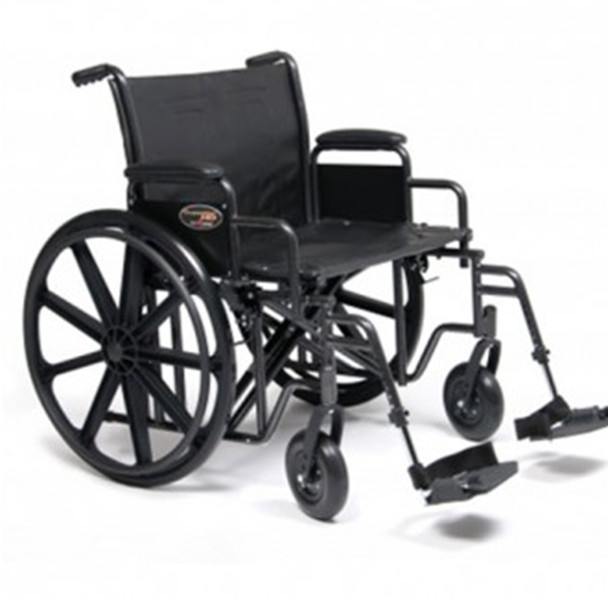 AL-52332BK | 22" REMV DESK ARM W/C FOOTREST/BLACK/500LB CAP