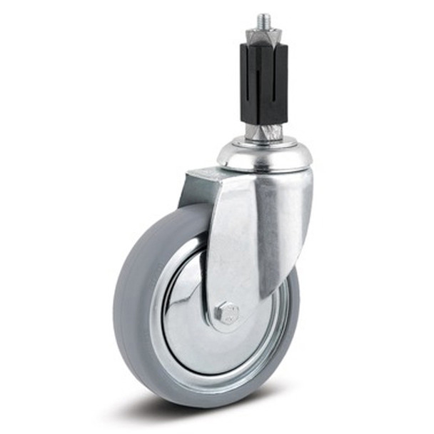 AL-18509E | 5" SWIVEL CASTER, RUBBER CONE BALL, SQUARE EXPANDABLE AL-18509E | 5" SWIVEL CASTER, RUBBER CONE BALL, SQUARE EXPANDABLE