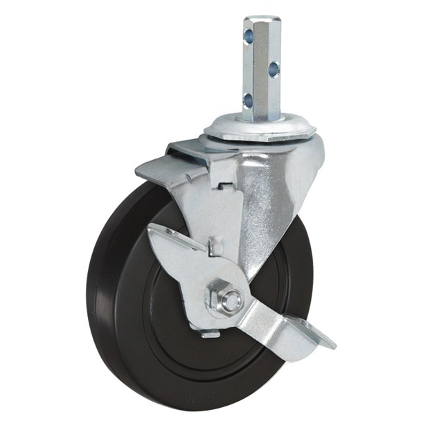 AL-64436-41-TLB | 3-1/2" SWIVEL CASTER W/ BRAKE 3/4" X 2-7/16" OCTAGON STEM