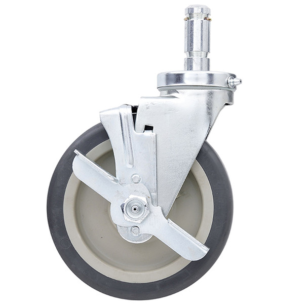 AL-87543 | 6" SWIVEL CASTER W/ BRAKE POLY, BALL,27/32" X 2-1/2" G/R