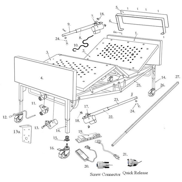 AL-77781 | HEAD BOARD PANEL FOR DRIVE BARIATRIC 15300/15302
