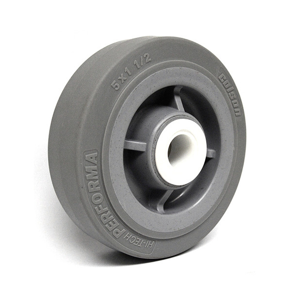 AL-17370 | 5" PERFORMA RUBBER WHEEL ROLLER BEARING, FLAT TREAD AL-17370 | 5" PERFORMA RUBBER WHEEL ROLLER BEARING, FLAT TREAD