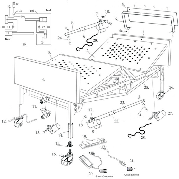 AL-77766 | RECEPTABLE FOR CASTER FOR DRIVE 15303/15300 BARIATRIC BE