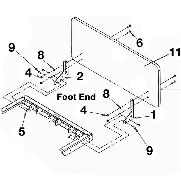 AL-79145 | FOOTBOARD FOR LOMAX BED SERIAL AND/OR MDL # REQ