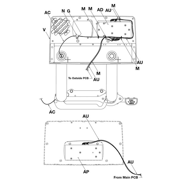 AL-77877 | MAIN OUTSIDE CABLE, RIGHT FOR STRYKER BIRTHING BED
