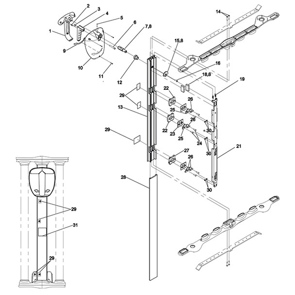 AL-85114 | STICKER -SIDERAIL 26" POSITION 