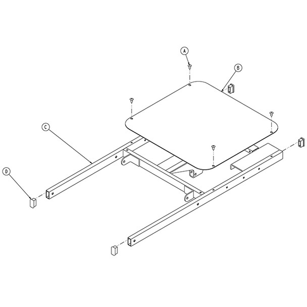 AL-85487 | 26" SEAT SECTION ASSEMBLY WHITE