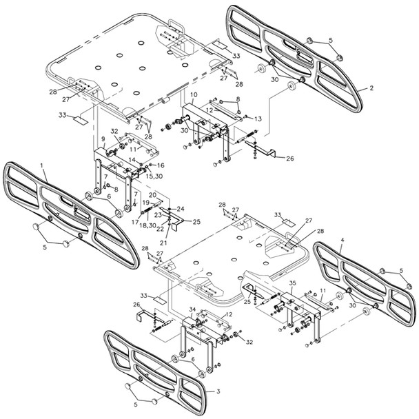 AL-77949 | LEFT FOOT SIDERAILS FOR STRYKER GOBED