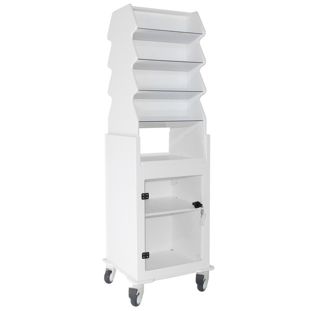 AL-78528 | TALL SLANTED SUTURE CART W/LOCKABLE DOOR BULK STORAGE