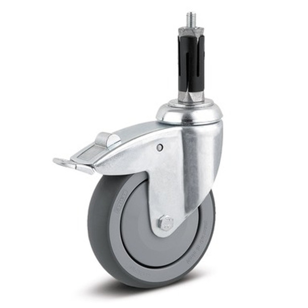 AL-41487R | 3" TOTAL LOCK CASTER, TPR PRECISION, ROUND EXPANDABLE AL-41487R | 3" TOTAL LOCK CASTER, TPR PRECISION, ROUND EXPANDABLE