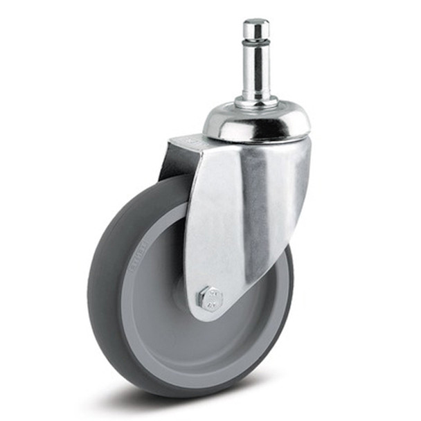 AL-57511B | 3" SWIVEL CASTER, TPR PLAIN, SPECIFY GRIP RING