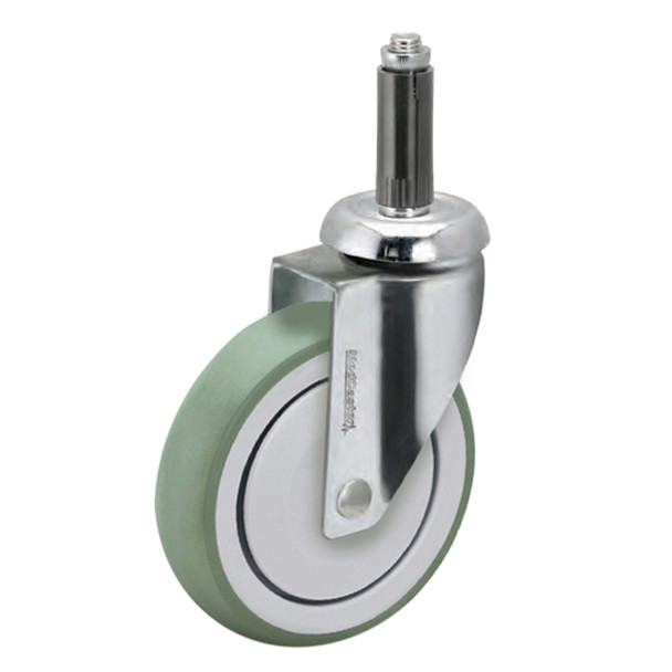 AL-75973 | 5" CHROME SWIVEL CASTER ANTI-MICROBIAL, EXPANDABLE