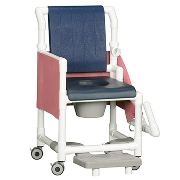 AL-57479 | SHOWER CHAIR COMMODE W/LEFT DROP ARM,PRIVACY SKIRT & FTRST