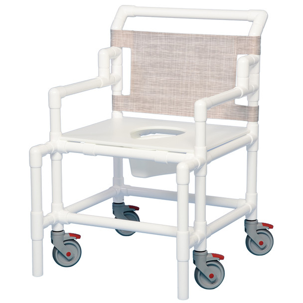 AL-66518 | BARIATRIC SHOWER CHAIR W/PAIL 550 LBS CAPACITY/SPEC MESH
