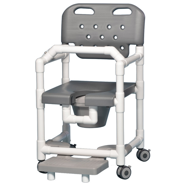 AL-82644 | SHOWER COMMODE CHAIR 17" W/ FOOTREST & LAP BAR-SPECIFY COL