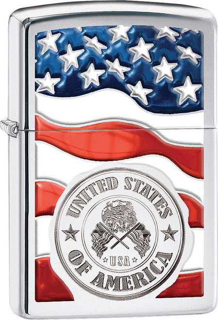 American Stamp on Flag