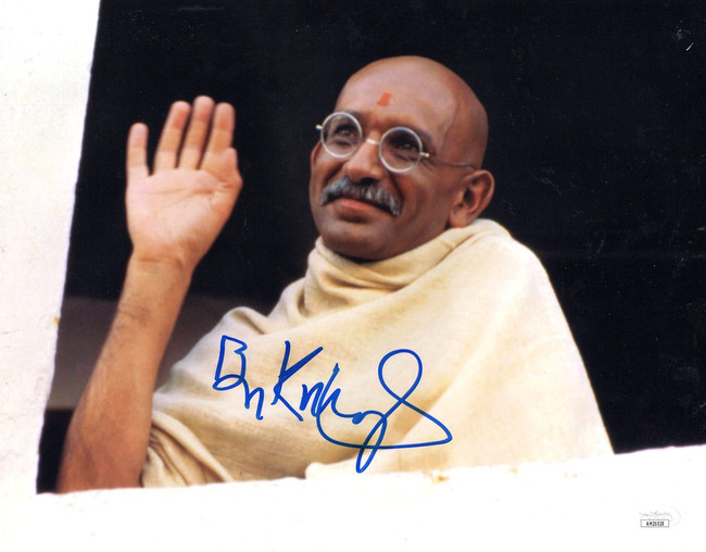 Ben Kingsley Signed Autographed 11X14 Photo Mahatma Gandhi JSA AM26528