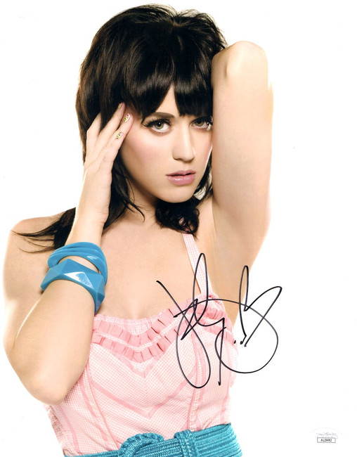 Katy Perry Signed Autographed 11X14 Photo Sexy Pink Top JSA AL29492