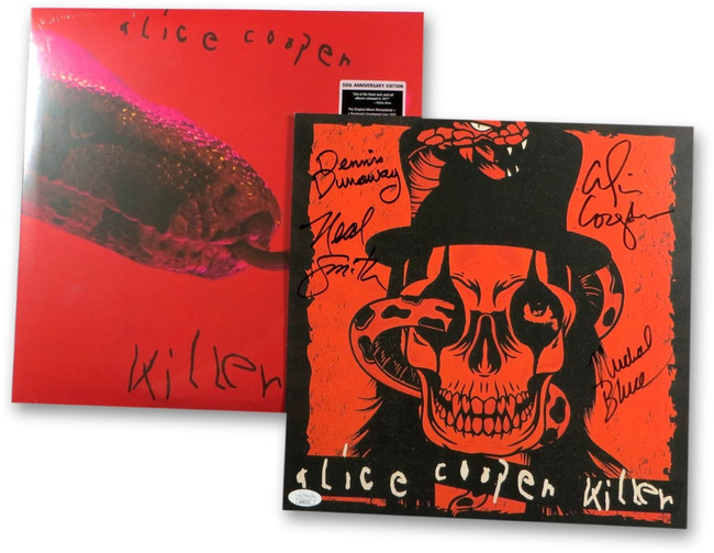 Alice Cooper Band Signed Autographed Record Album Insert Killer JSA COA