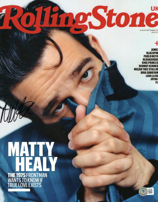 Matt Healy Autographed 11X14 Photo the 1975 Singer Rolling Stone BAS BK41230