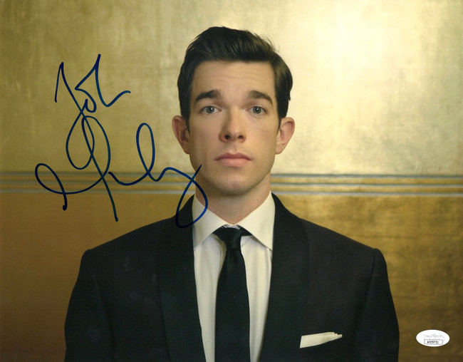 John Mulaney Signed Autographed 11X14 Photo Writer Comedian Close-Up JSA AN59751