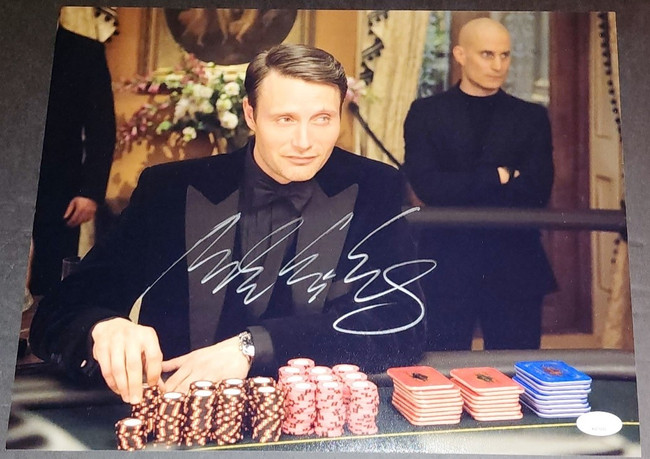 Mads Mikkelsen Signed Autographed 11x14 Photo Casino Royale Bond JSA AQ33292