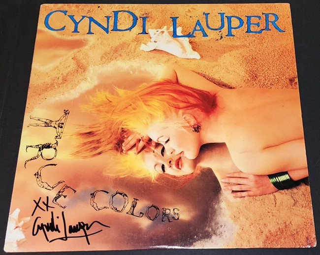 Cyndi Lauper Signed Autographed True Colors Album Vinyl LP JSA AQ33223