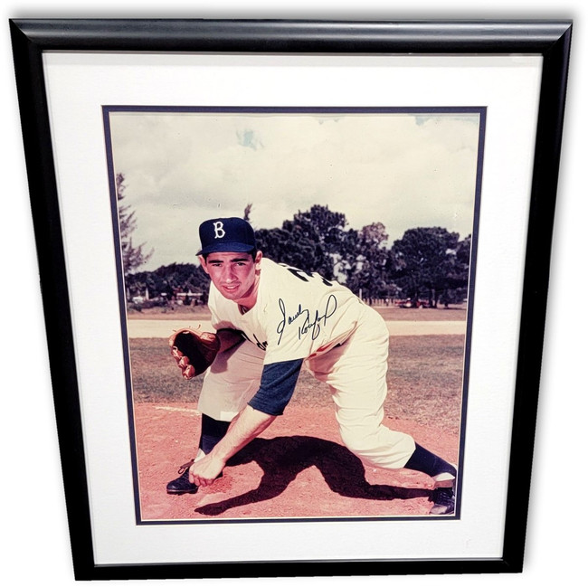 Sandy Koufax Signed Autographed Framed 16x20 Photo Brooklyn Dodgers GV806776