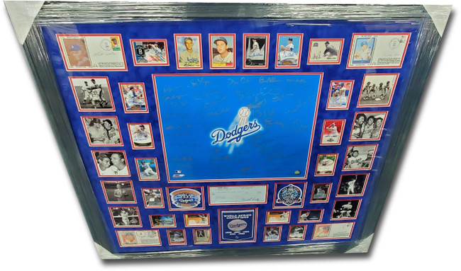 Vin Scully Sandy Koufax Clayton Kershaw Seager +71 Signed Dodgers Photo Collage