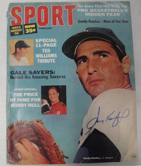 Sandy Koufax Hand Signed Autographed Complete Sport Magazine Dodgers JSA V68052
