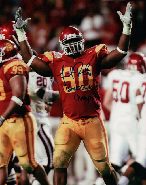 Frostee Rucker Signed 8X10 Photo Autograph "#90 Back 2 Back Champs" USC Auto COA