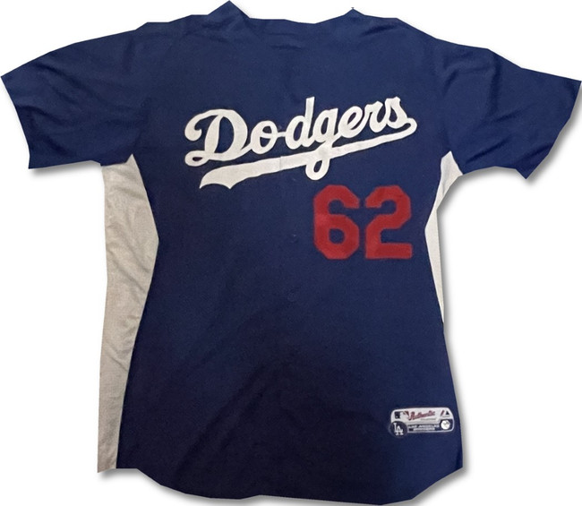 Fernando Nieve Batting Practice Jersey Dodgers Team Issued MLB #62 XL / X Large