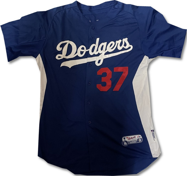 Fields Batting Practice Jersey Dodgers Team Issued MLB #37 XL / X Large